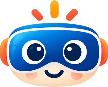Zelu, the VR headset mascot
